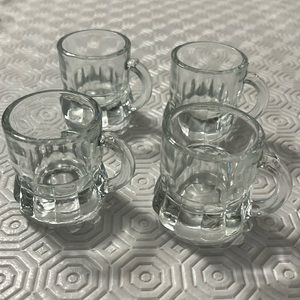 Set of 4 Beer Mug Shaped Shot Glasses